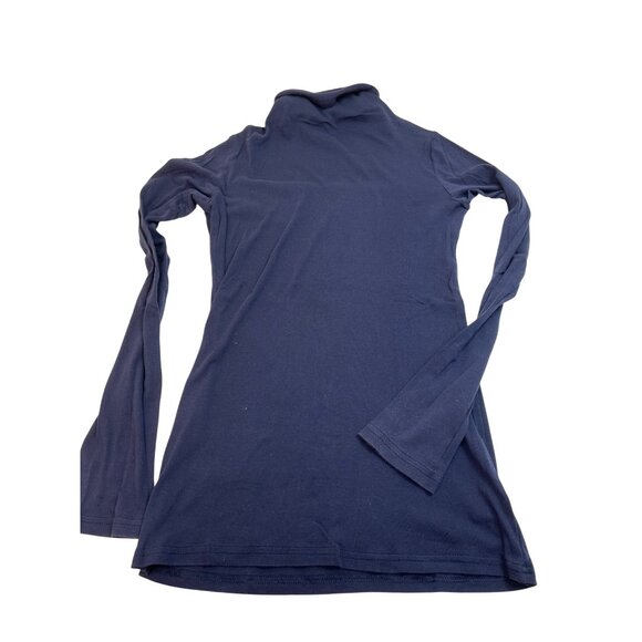 American Apparel Classic Girl Navy Blue Long Sleeve Turtleneck Shirt M 58f - Picture 1 of 6